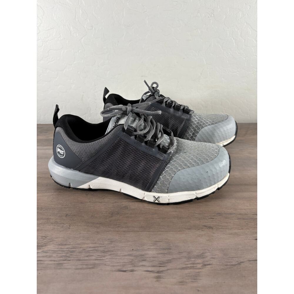 Timberland Pro Men's Comp Toe Work Shoe Sneaker Gray Black Size‎ 8.5 EU 41.5 EUC